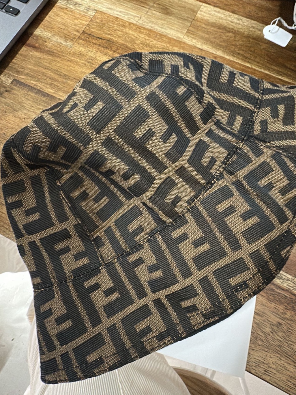 Fendi Brown & Black Ff Monogram Bucket Hat